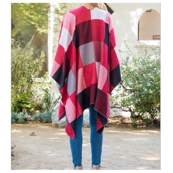 Boho Fabulous Oversized Wrap Poncho Shawl - Picture 5 of 6